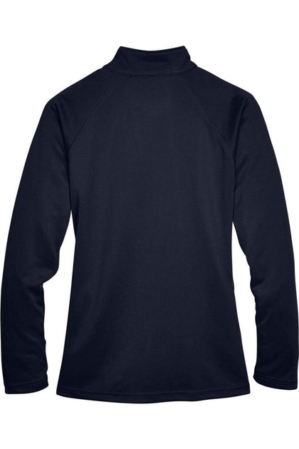Devon & Jones Femme Stretch Tech-Shell Compass Quarter-Zip Pullover Bleu XXLarge 3