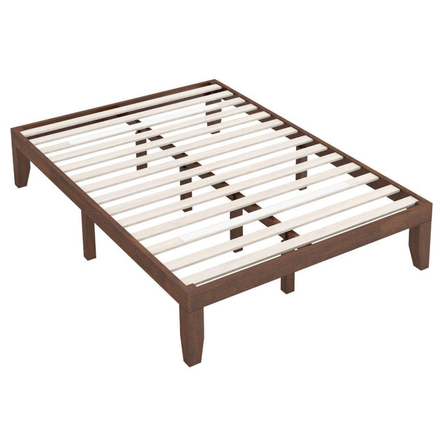 Hivvago 14 Inch Full Bed Frame Brown 6