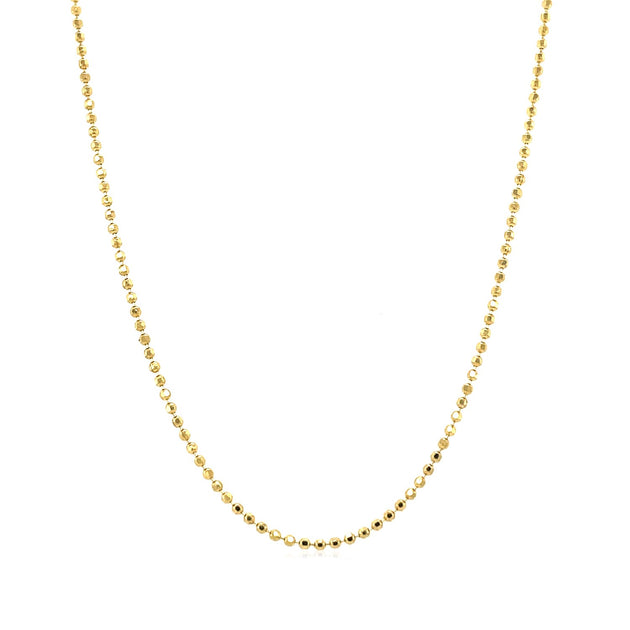 FASHNZFAB Bead Chain Yellow Gold 1.10 mm 3