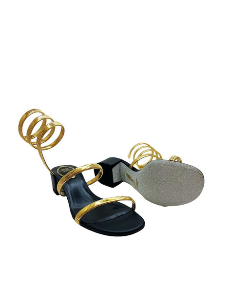 René Caovilla Juniper Metal Gold Sandal 40 Gold EU 38 4