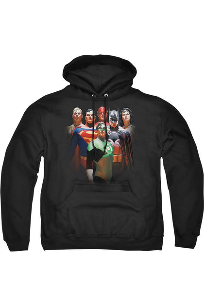 Gildan Justice League of America Roll Call Sweat à Capuche Noir Medium 2