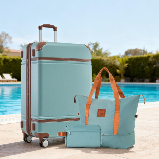 BreeBe Hardshell Luggage Set Green 3