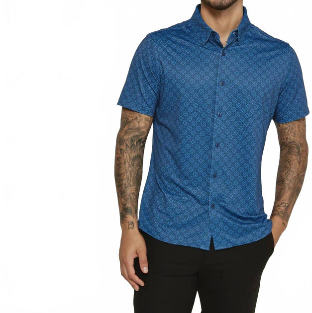 7Diamonds Sorren Short Sleeve Shirt Blue XXL 4