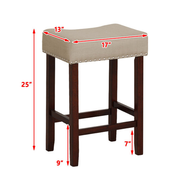 Hivvago Tabourets de bar rembourrés de 24 pouces - Lot de 2 5