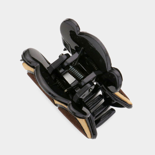 FASHNZFAB Haarspange Filz Bär Schwarz 4
