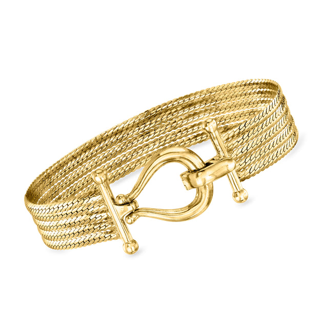 Ross-Simons Multi-Strand Cuban-Link Bracelet Gold 2
