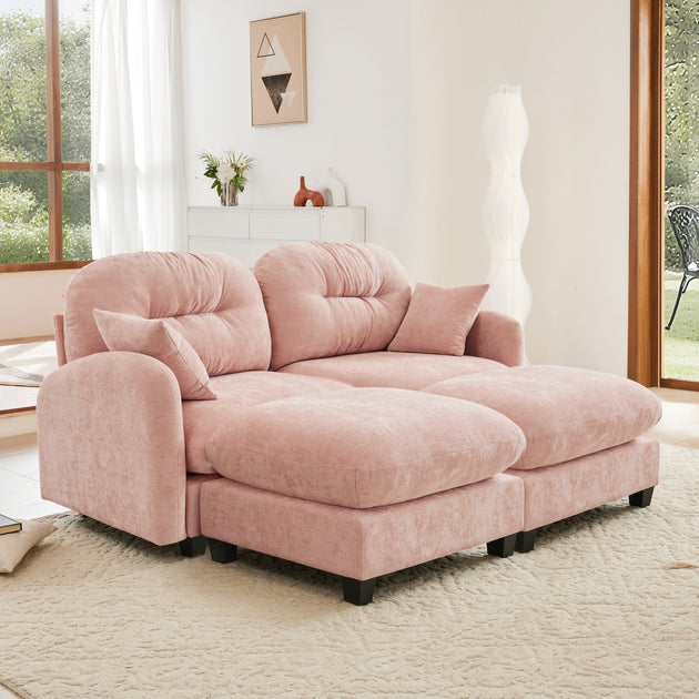 Streamdale Cloud Sectional Couch Pink 3
