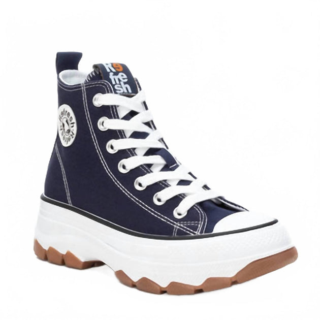 Xti Women's Canvas Ankle Boots Blue US 5.5 3