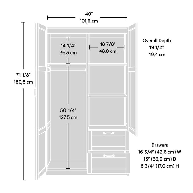 Sauder Miscellaneous Storage Armoire Highland Oak 4