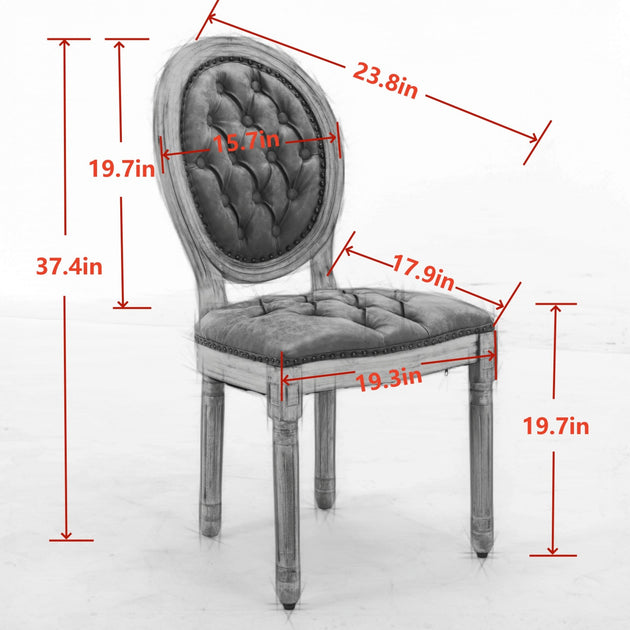 GOODSILO French Style Solid Wood Dining Chair 4