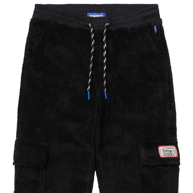 DEVÁ STATES Overcast Sherpa Cargo Sweatpants Black Large 4