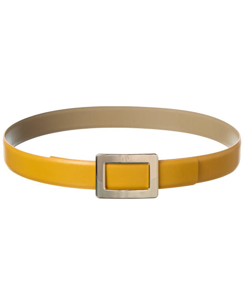 Roger Vivier Reversible Leather Belt Yellow 85 cm 2