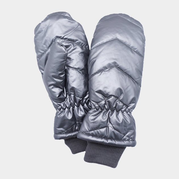 FASHNZFAB Puffer Mitten Gloves Blue One Size 5