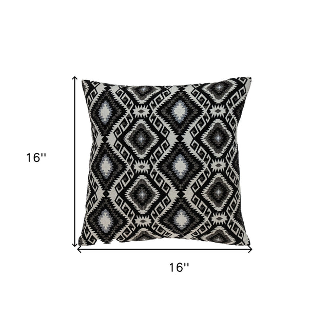 Hivvago Geo Throw Pillow Black White 3