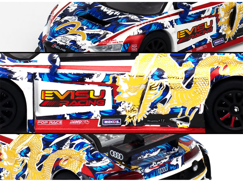 Pop Race Audi R8 LMS Evisu Racing X Works Blanc 1/64 4