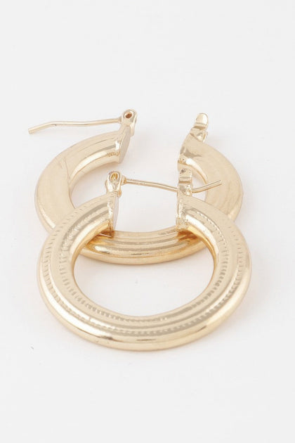 TRUEDAMES Flat Hoop Earrings Silver 5