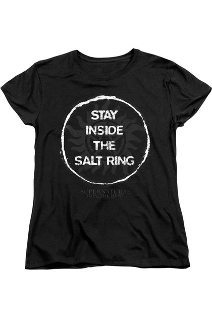 Gildan Supernatural Stay Inside The Salt Ring T-Shirt Noir Medium 2