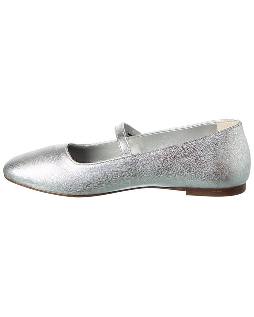 Bruno Magli Sofia Leather Flat Silver US 9 3