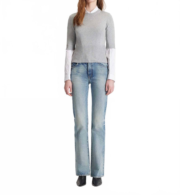 Theo the Label Nomia Crew Sweater Grey XS 2