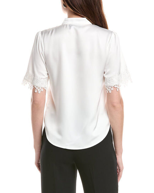 Gracia Satin Blouse White Small 3