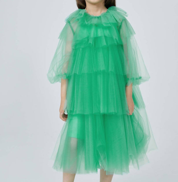 JNBY Ruffles Layers Dress Blue 8 Years 2