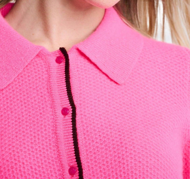 Lisa Todd Honeycomb Textured Cardigan Pink XS 4