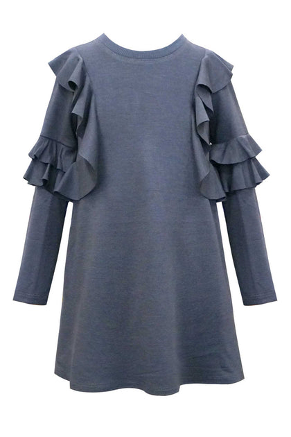 Hannah Banana Mädchen Strickkleid Grau US 8 2
