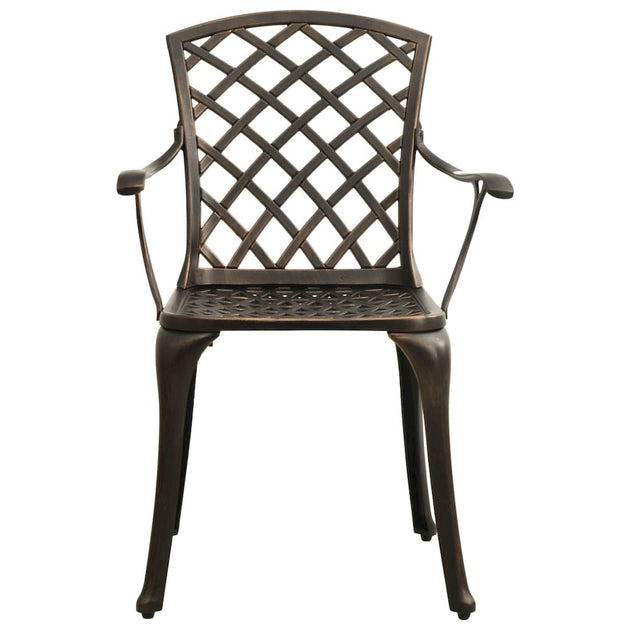VidaXL 5591 Bistro Set Cast Aluminum Bronze 4