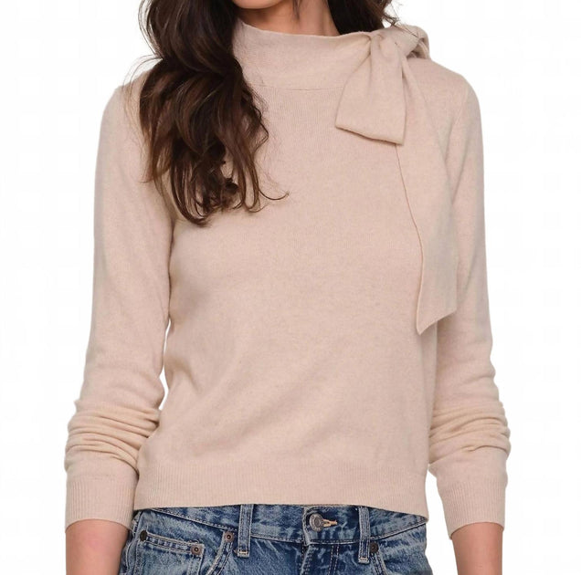 Heartloom Lissa Mock Neck Pullover Beige Small 4