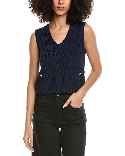 rag & bone Claire Vest Blue XXS 2