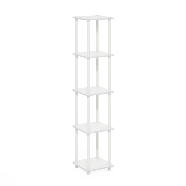 Furinno Turn-N-Tube 5-Tier Corner Rack White 2