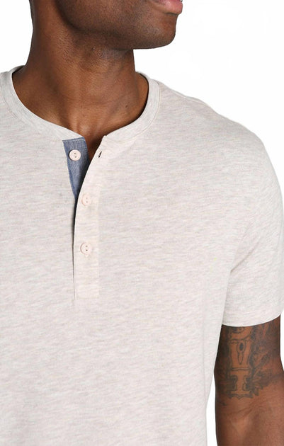 JACHS NEW YORK Cotton Modal Henley White XL 5