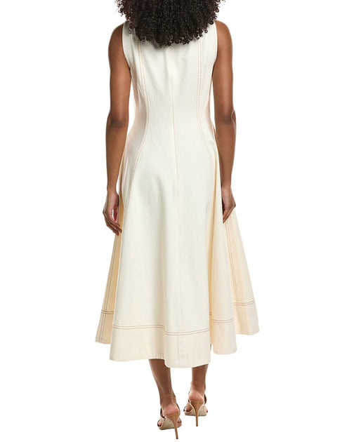 Tocin Tia Midi Dress Ivory US 4 3