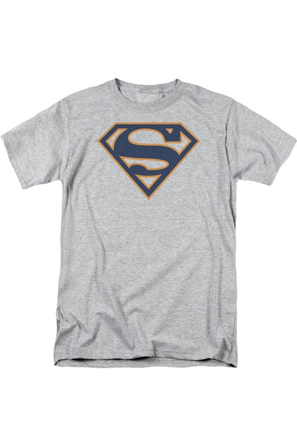 Gildan Superman Shield Kurzarm T-Shirt Grau XL 2