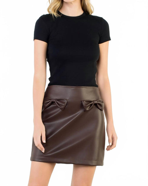 THML Bow Skirt Black Small 2