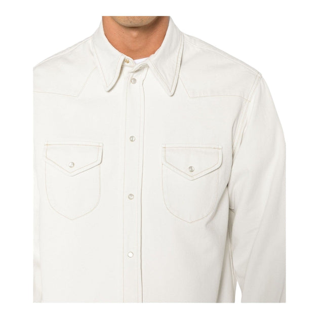 Bally 6305830 Denim Shirt White Large 4