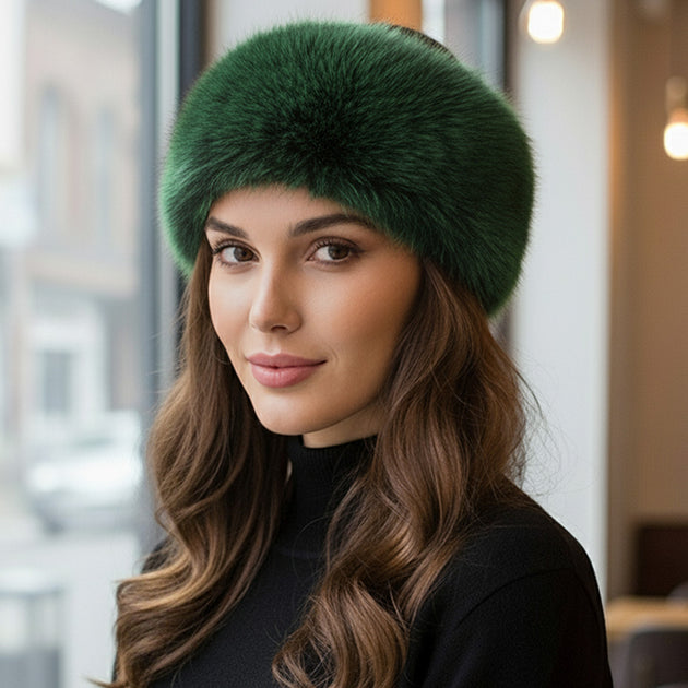 Serre-tête d'hiver en fausse fourrure FASHNZFAB Blanc 2