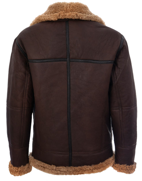 Infinity B3 Shearling Sheepskin Aviator Jacket Brown XXXLarge 4