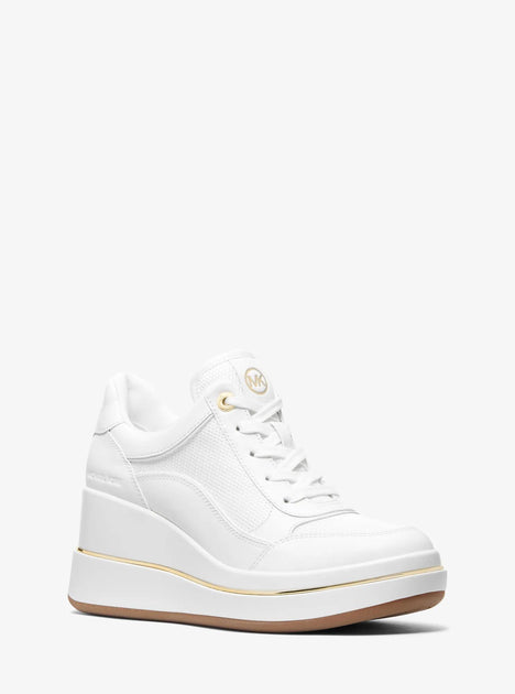 Michael Kors Emmy Wedge Trainer White US 8.5 2