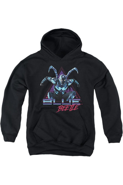Gildan Blue Beetle (2023) Leaping Triangle Youth Hooded Sweatshirt Black Small 2