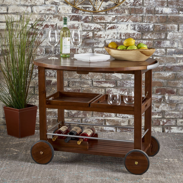 Christopher Knight Home Tillary Bar Cart Brown 2