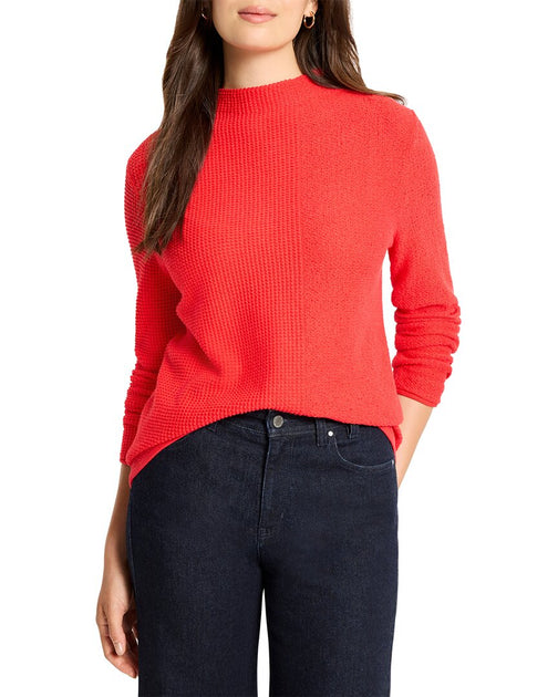 Nic + Zoe Pixel Strickpullover Rot Small 2
