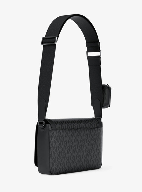Michael Kors Hudson Mini Signature Logo Crossbody Bag Black 4