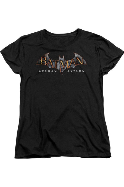 Gildan Batman Arkham Asylum Logo Short Sleeve T-Shirt Black Medium 2
