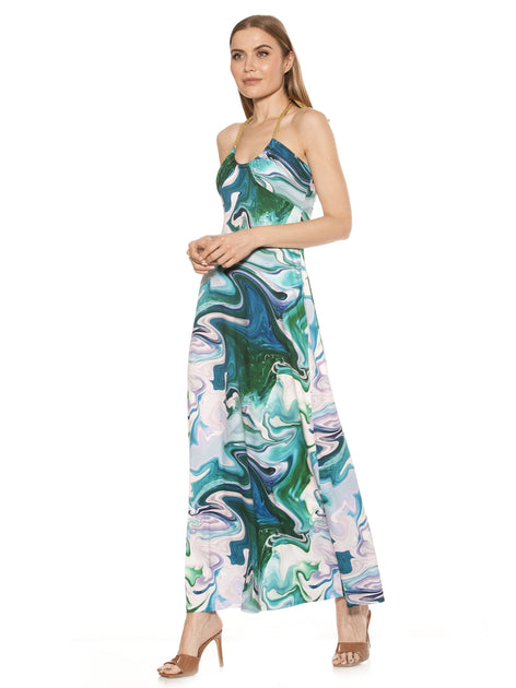 Alexia Admor Selena Maxi Dress Pink Large 3