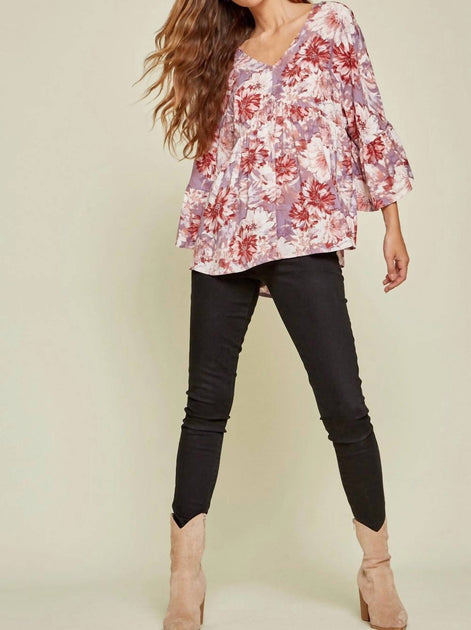 Andree By Unit Babydoll Blouse Pink Medium 4