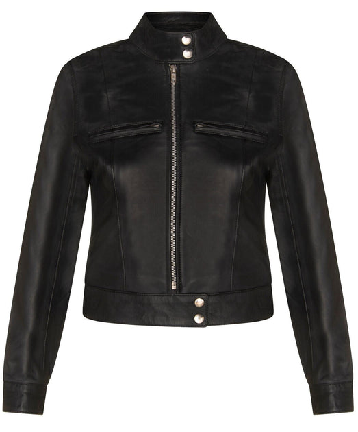 Infinity Braga Leather Biker Jacket Yellow XS 2