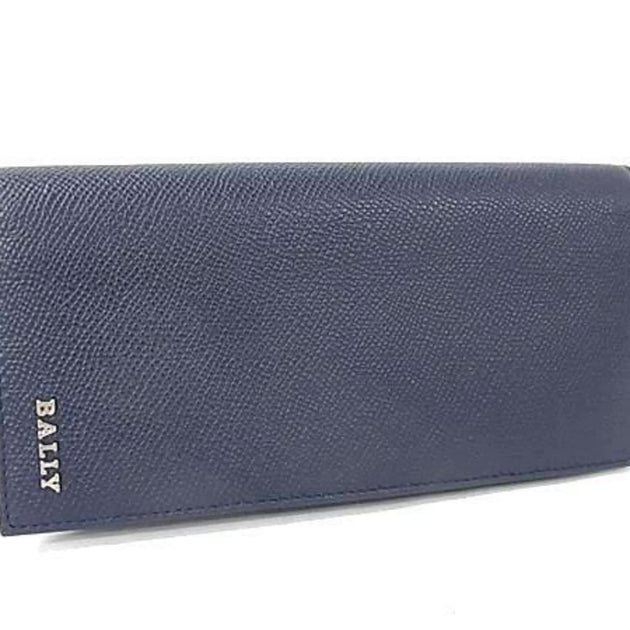 Bally Long Wallet Bi-Fold Leather Black 4