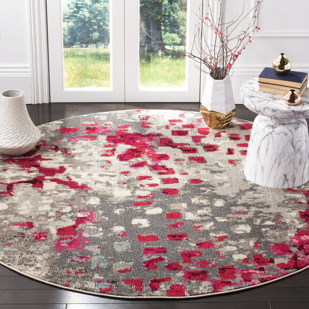 Safavieh Monaco MNC225 Tapis Gris/Fuchsia 4