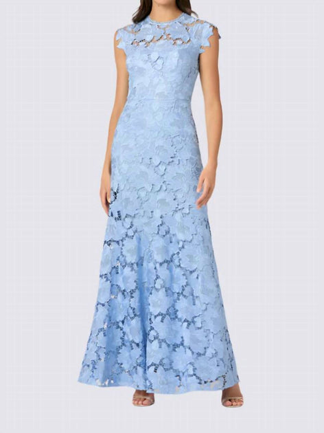 Shoshanna Raven Dress In Vista Blue